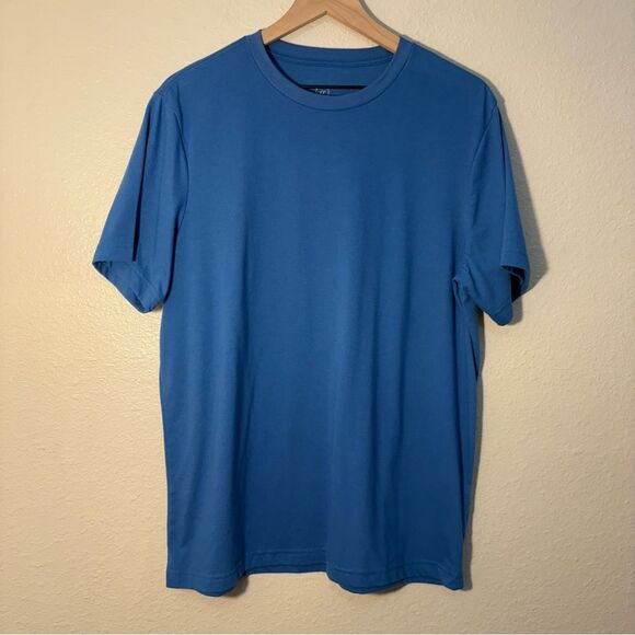 George T-Shirts Men Large Short Sleeve Blue Black Pocket Long Sleeve Bro… - Picture 2 of 8